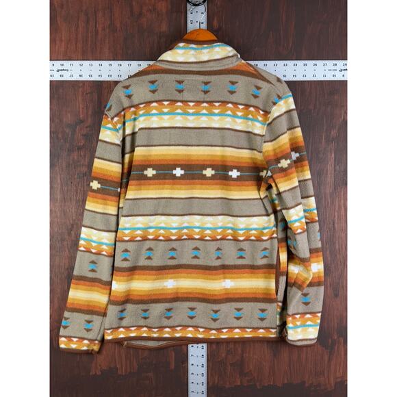 Cabin Fever Ramatex Southwestern Aztec Snap Pullover Fleece Sweater VTG Medium‎ - Picture 10 of 10